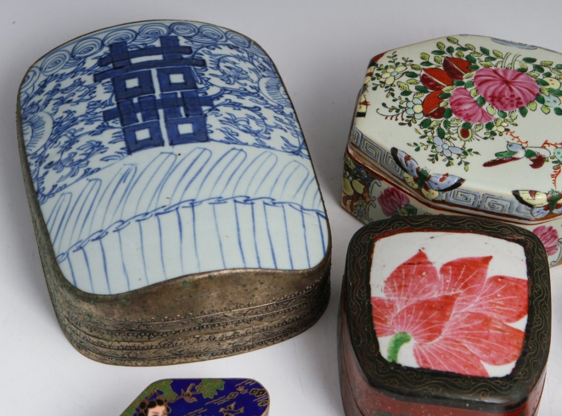 (8) ASIAN LIDDED TRINKET BOXES - 2