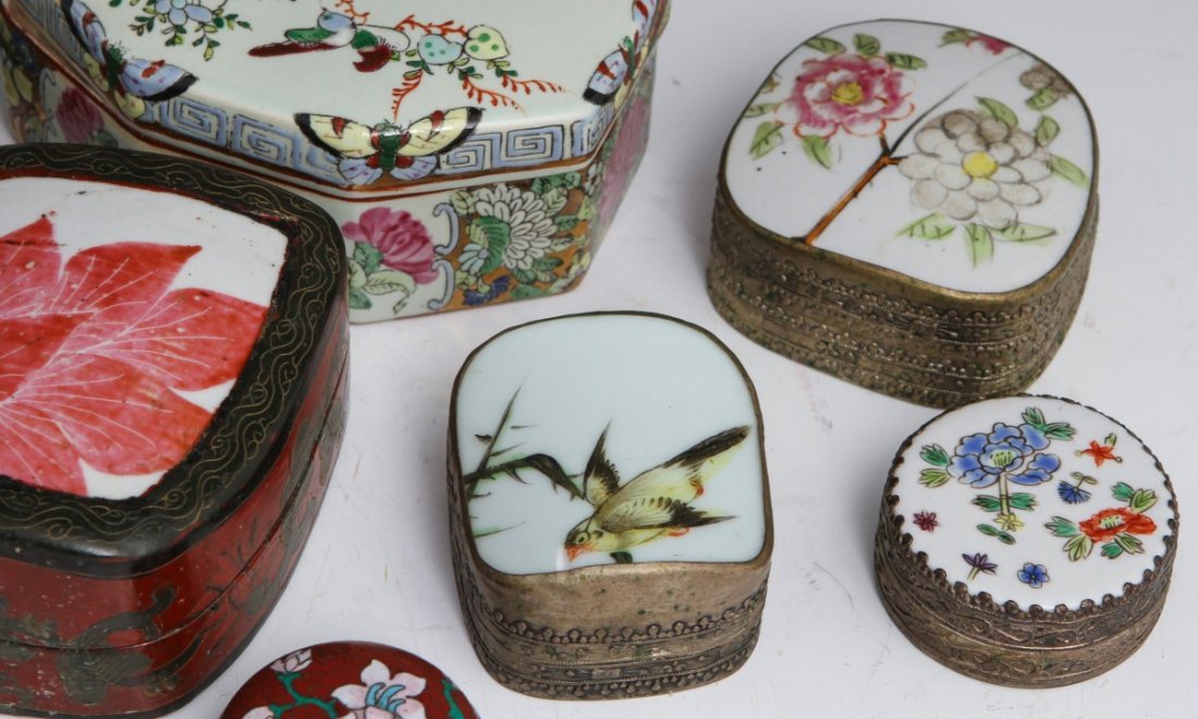 (8) ASIAN LIDDED TRINKET BOXES - 3