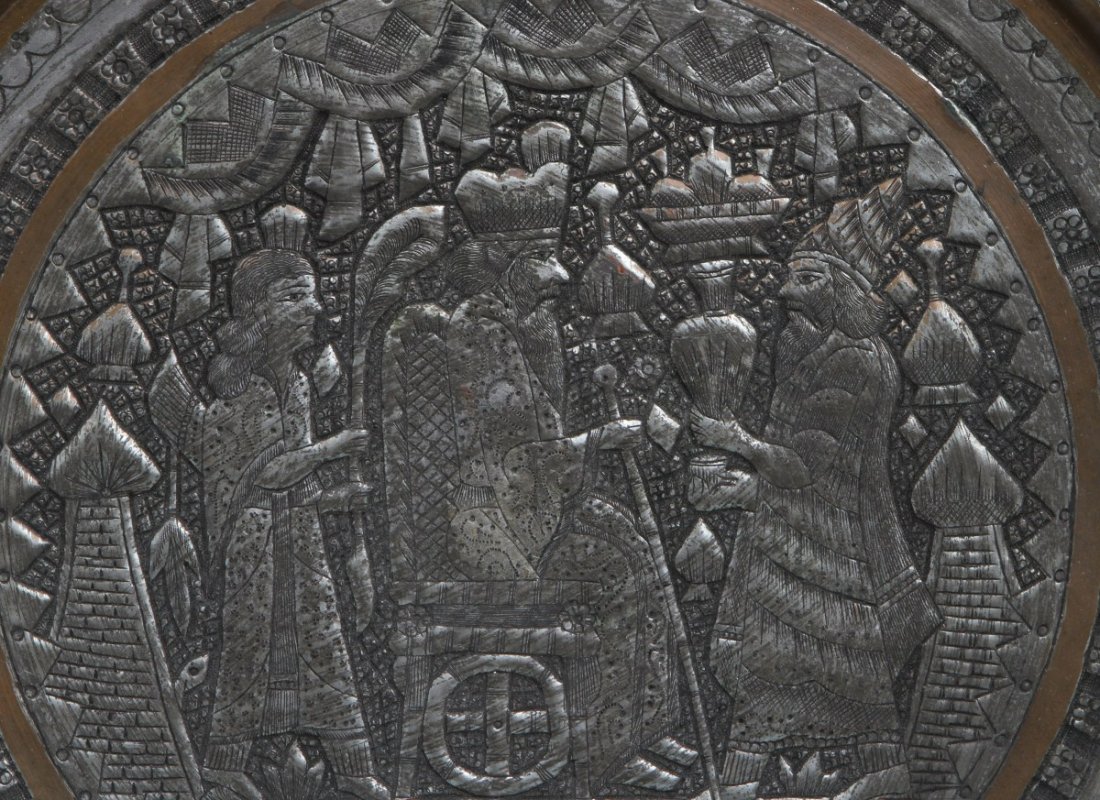 Embossed Persian Bronze Charger - 2