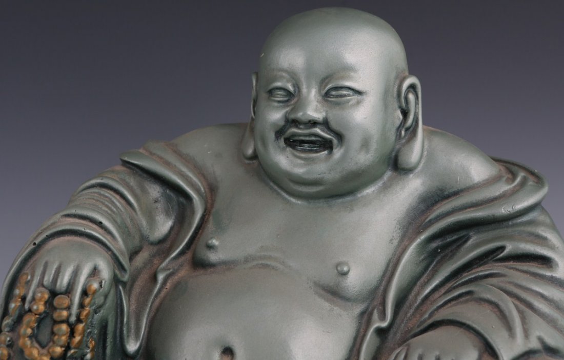 DECORATIVE PLASTER BUDDHA FIGURE HOTEI - 2