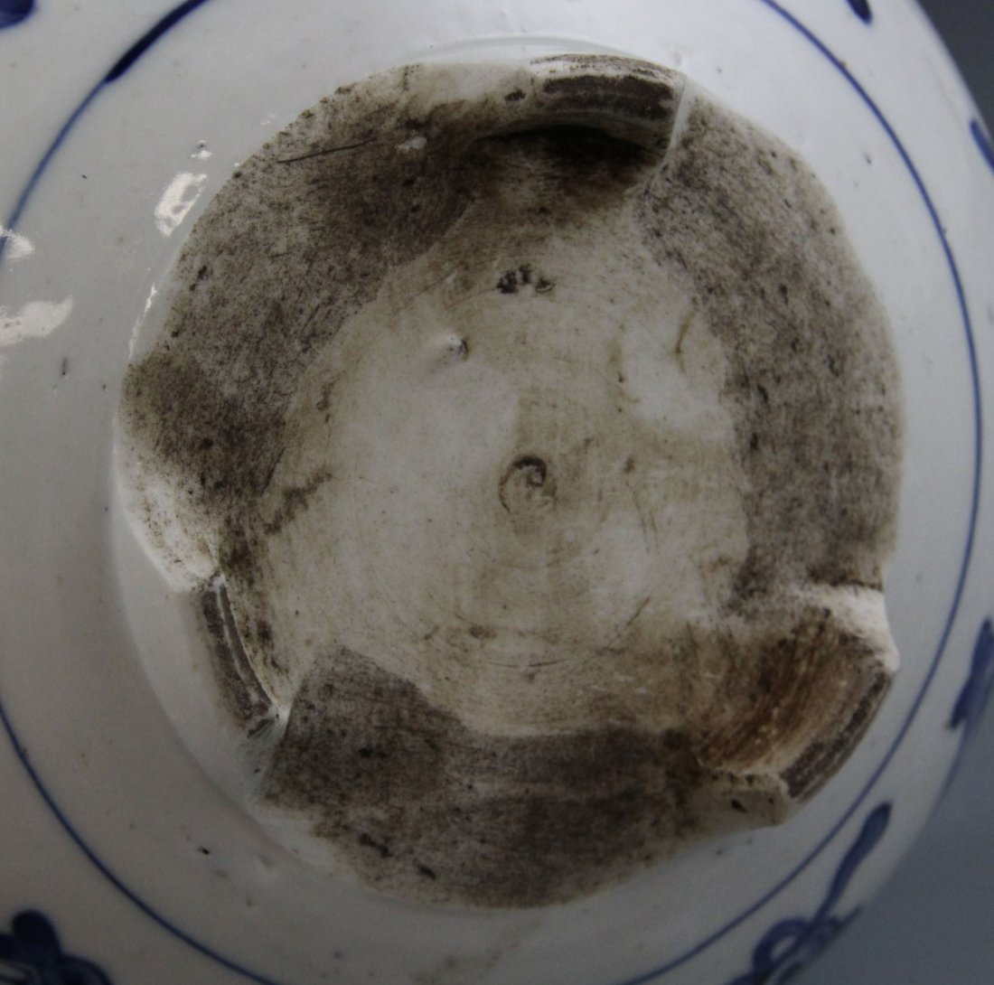 CHINESE PORCELAIN BLUE & WHITE BOWL - 3