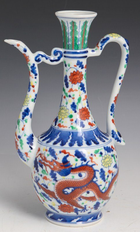 QIANLONG MARKED PORCELAIN PITCHER - 2