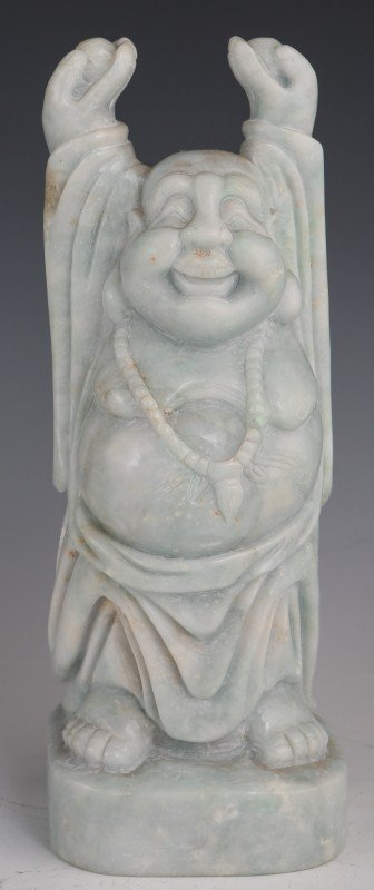CHINESE CARVED ONYX BUDAI FIGURE