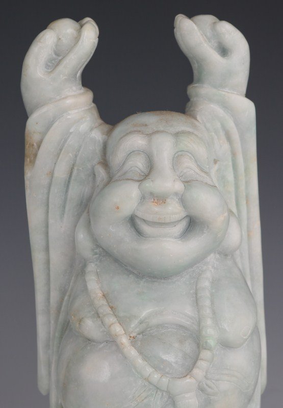 CHINESE CARVED ONYX BUDAI FIGURE - 2