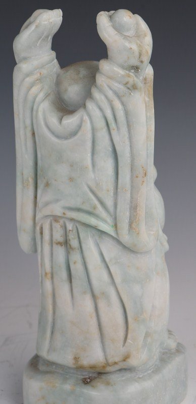 CHINESE CARVED ONYX BUDAI FIGURE - 3