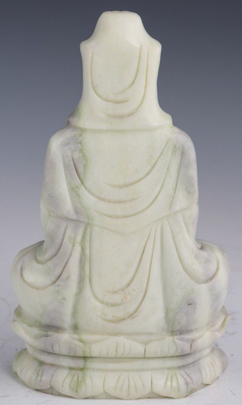 CHINESE CARVED ONYX BUDAI FIGURE - 3