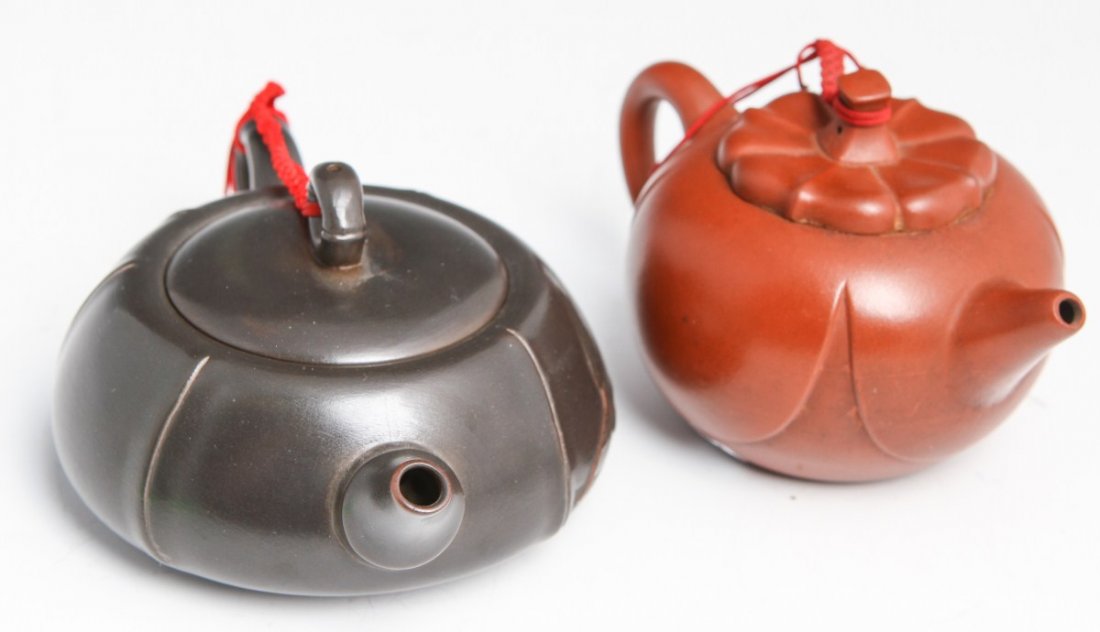 (2) ASIAN CERAMIC TEA POTS - 2