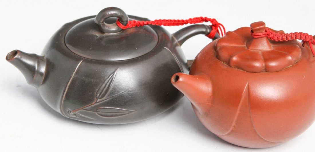 (2) ASIAN CERAMIC TEA POTS - 3