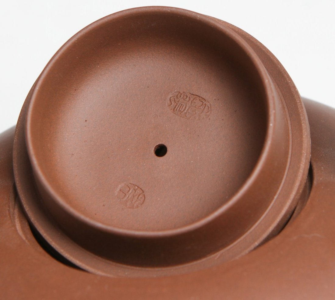 CHINESE YIXING TEA POT WITH SEAL - 3