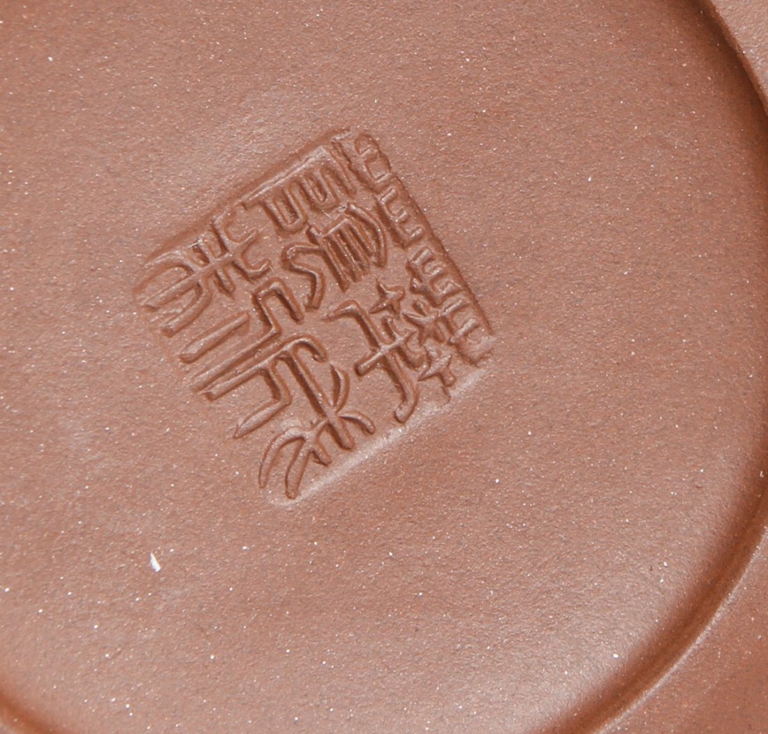 CHINESE YIXING TEA POT WITH SEAL - 4