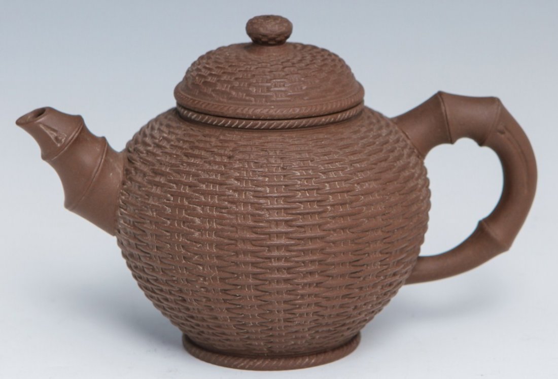 CHINESE YIXING "BASKET" TEAPOT