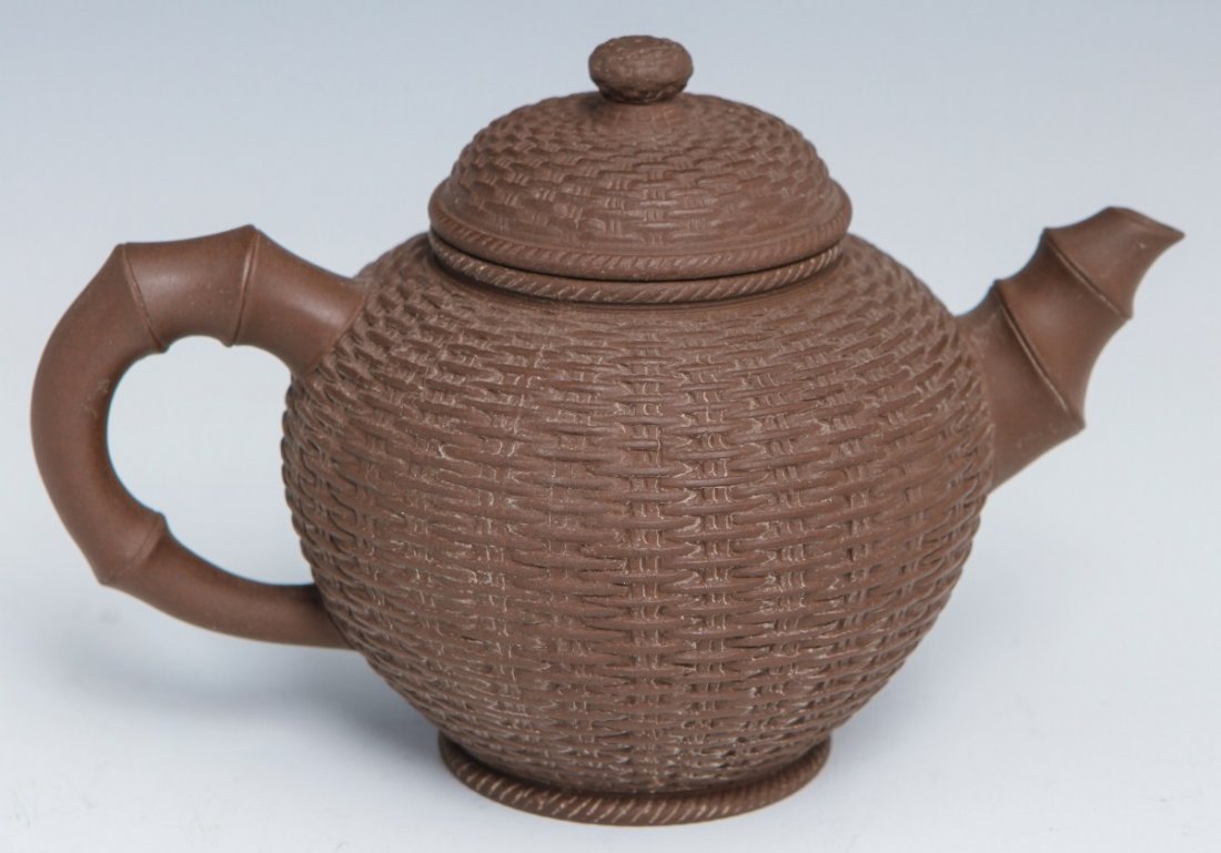 CHINESE YIXING "BASKET" TEAPOT - 2