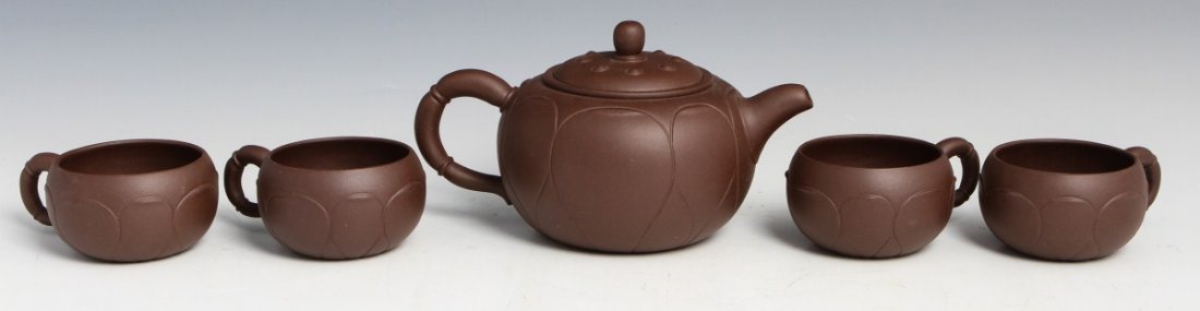 YIXING ZISHA LOTUS TEA SET
