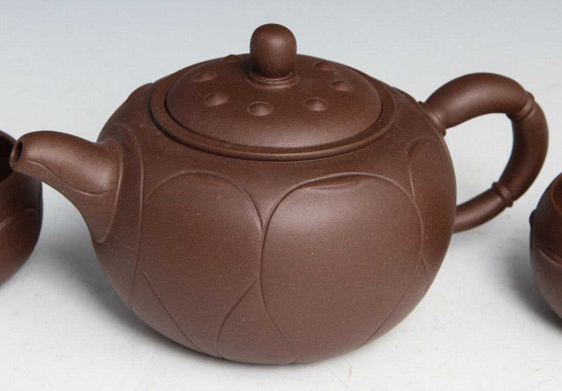 YIXING ZISHA LOTUS TEA SET - 4