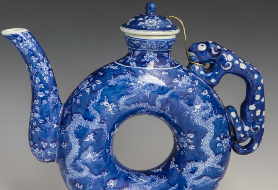 (2) YONGZHENG MARKED TOROIDAL TEA POTS - 3