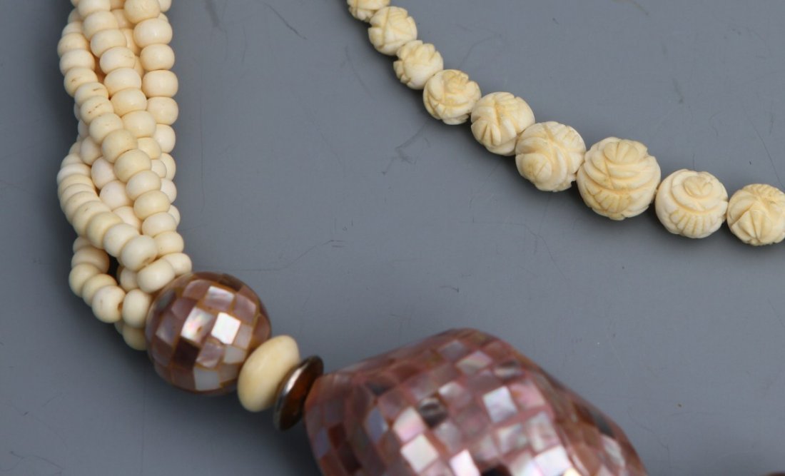 (2) IVORY NECKLACES - 3