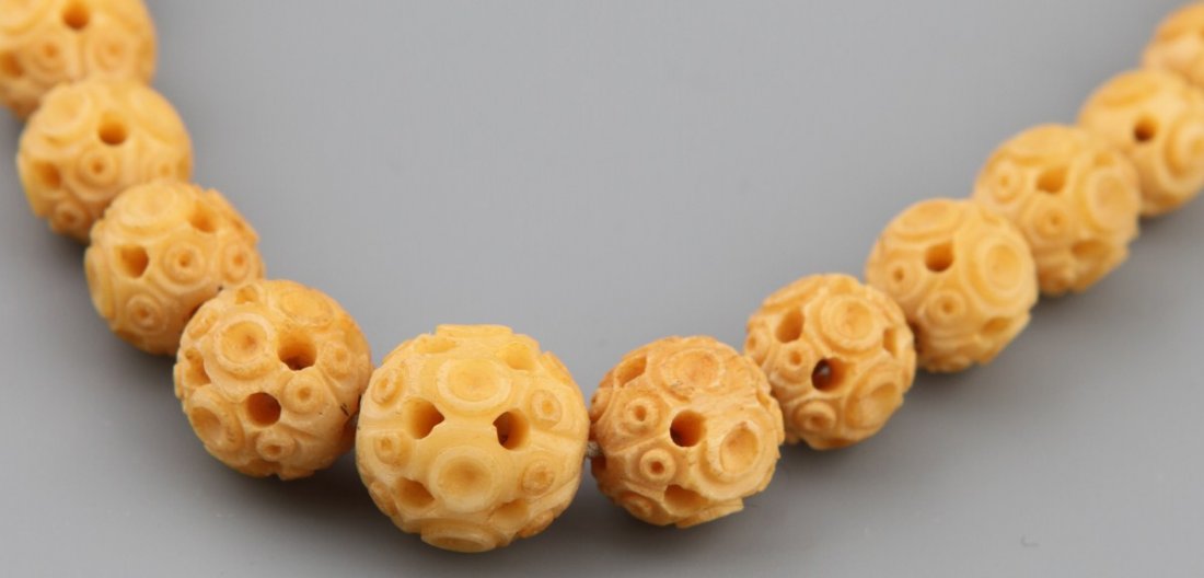 CARVED IVORY NECKLACE - 2