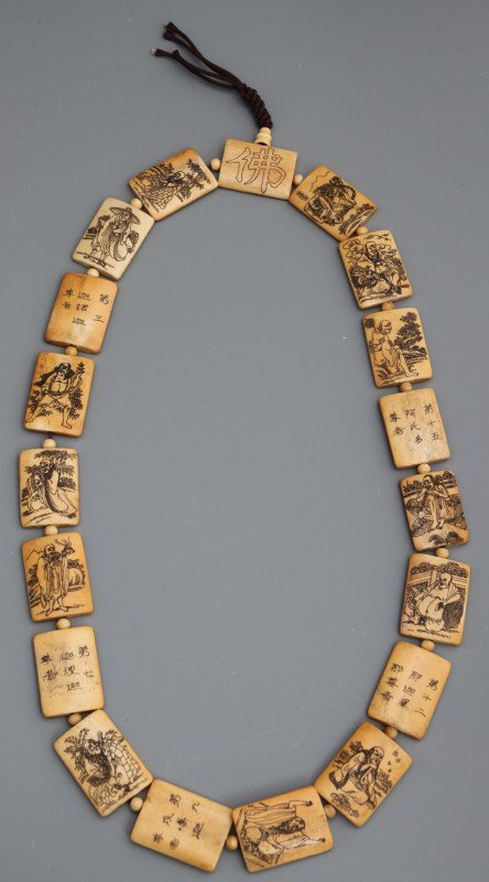 BONE TILE CALLIGRAPHY NECKLACE