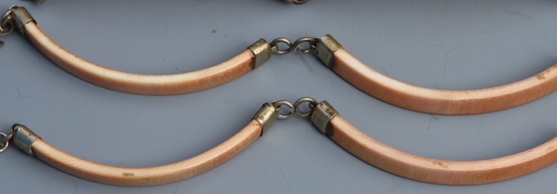 IVORY SEGMENTED BRACELETS W/ METAL FITTINGS - 2