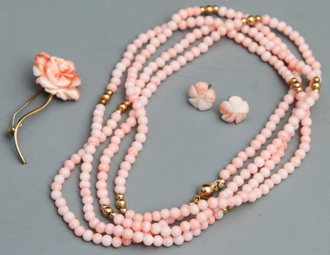 LIGHT PINK CORAL ANGEL SKIN CORAL JEWELRY