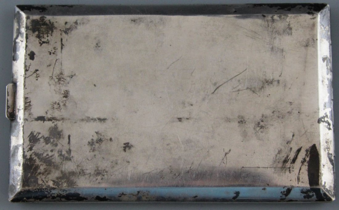 ASIAN 900 SILVER CIGARETTE CASE DRAGON MOTIF - 2