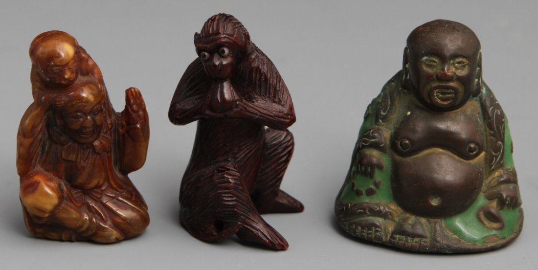 (3) ASIAN FIGURES AND NETSUKE