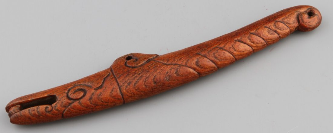 JAPANESE WOODEN NETSUKE DRAGON