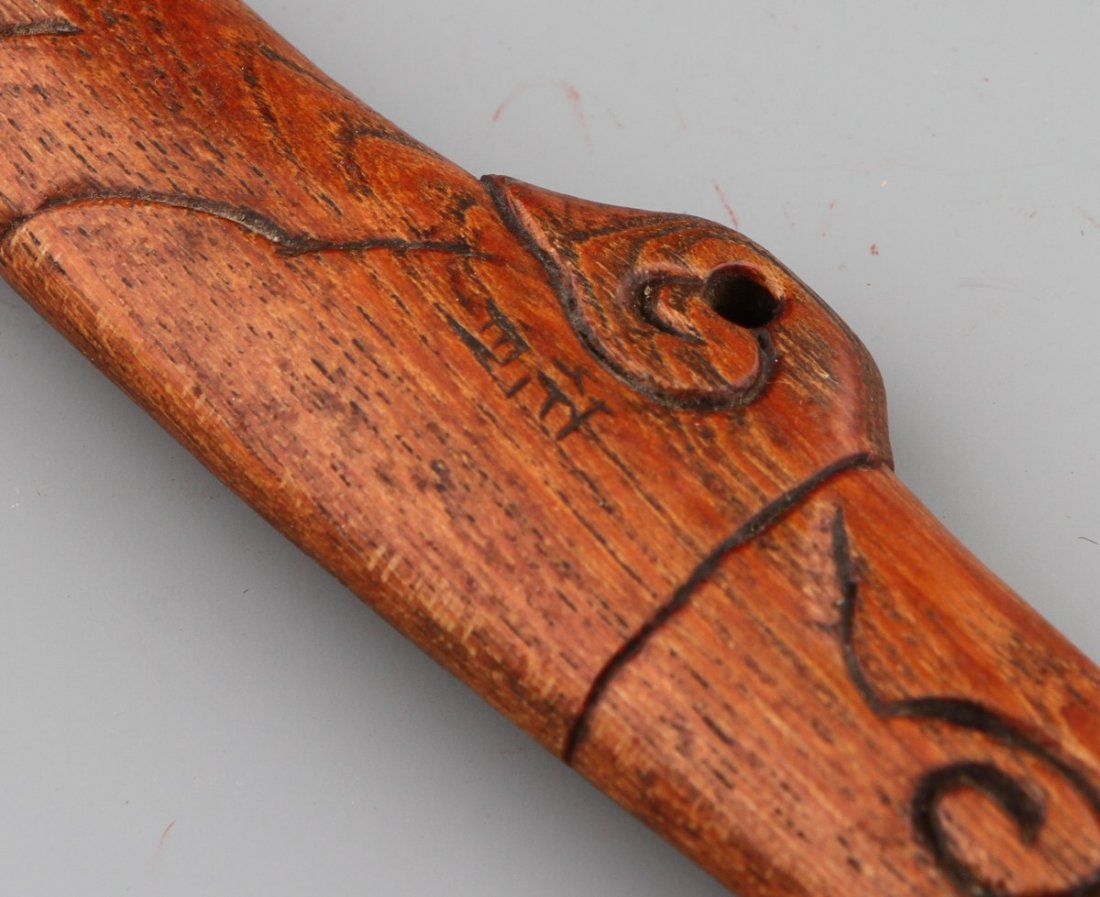 JAPANESE WOODEN NETSUKE DRAGON - 3