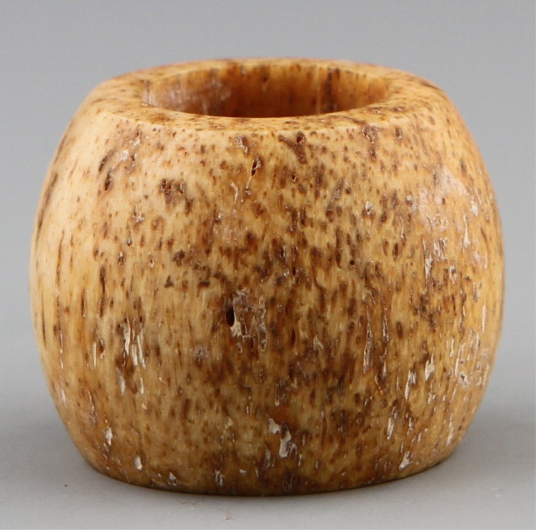 JAPANESE CARVED BONE OJIME - 2