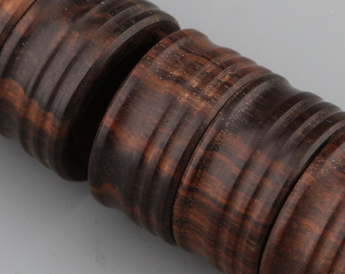 JAPANESE WOODEN INRO WITH IVORY NETSUKE AND OJIME - 2