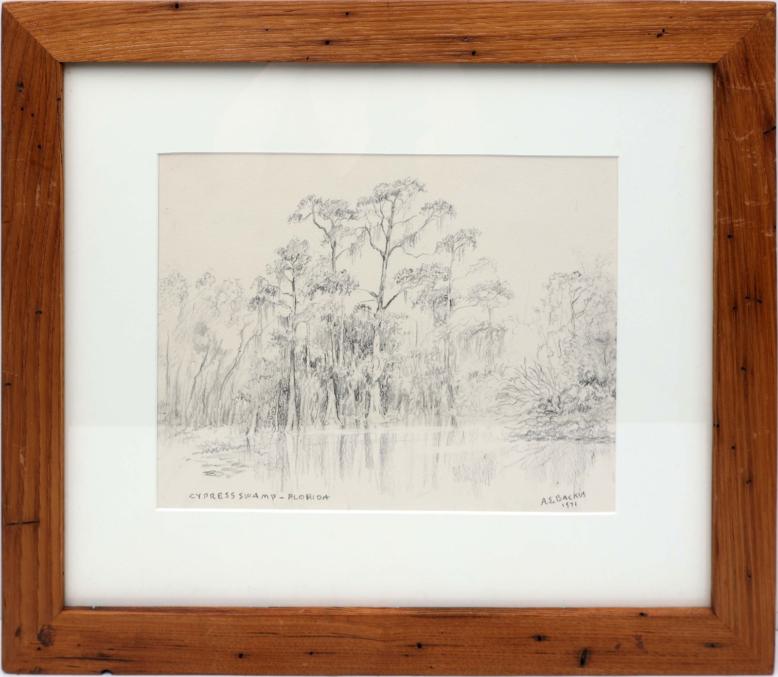 A.E. BACKUS FLORIDA ARTIST CYPRESS SWAMP-FLORIDA (1 of 4)