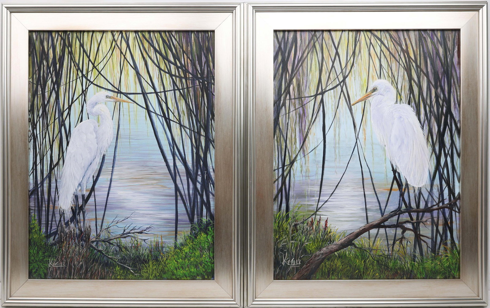 JILL KETTLER FLORIDA ARTIST THROUGH CURTAINS PAIR (1 of 4)