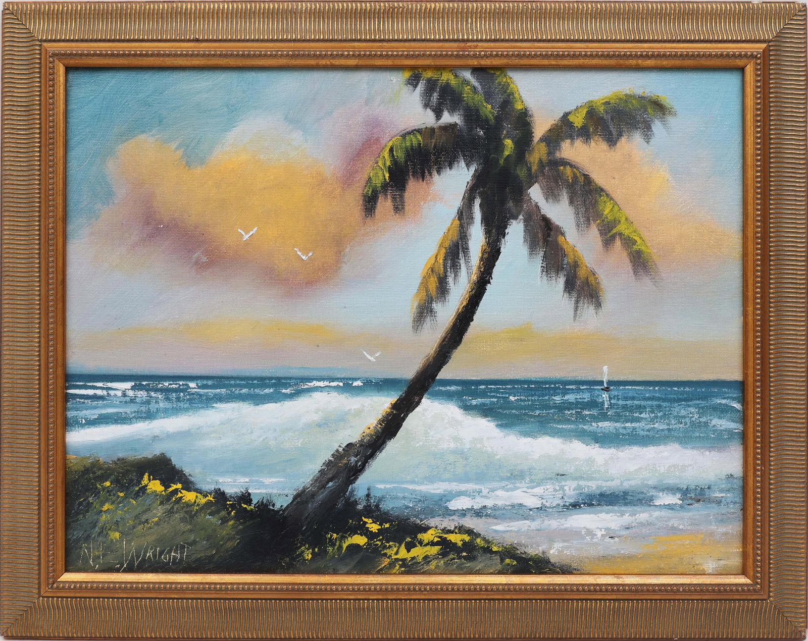 NORMAN WRIGHT FLORIDA ARTIST BEACH SCENE (1 of 4)