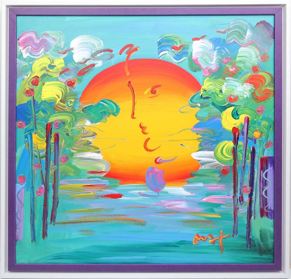 PETER MAX ACRYLIC PAINTING BETTER WORLD (1 of 4)