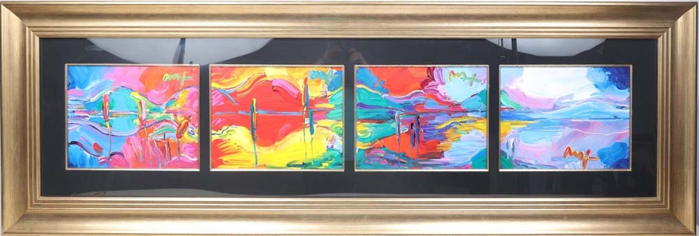 PETER MAX MIXED MEDIA FOUR SEASONS LARGE SCALE (1 of 4)
