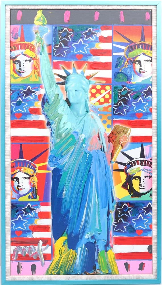 PETER MAX GOD BLESS AMERICA MIXED MEDIA (1 of 4)