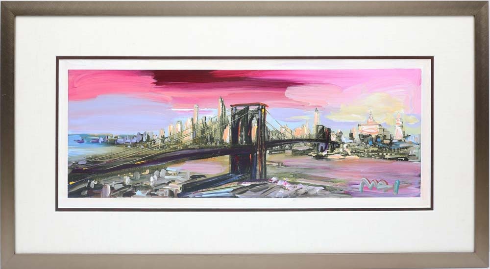 PETER MAX BROOKLYN BRIDGE MIXED MEDIA (1 of 4)