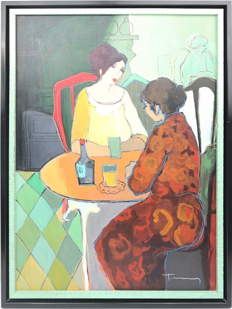 ITZCHAK TARKAY ACRYLIC PAINTING LOST VOICE (1 of 4)