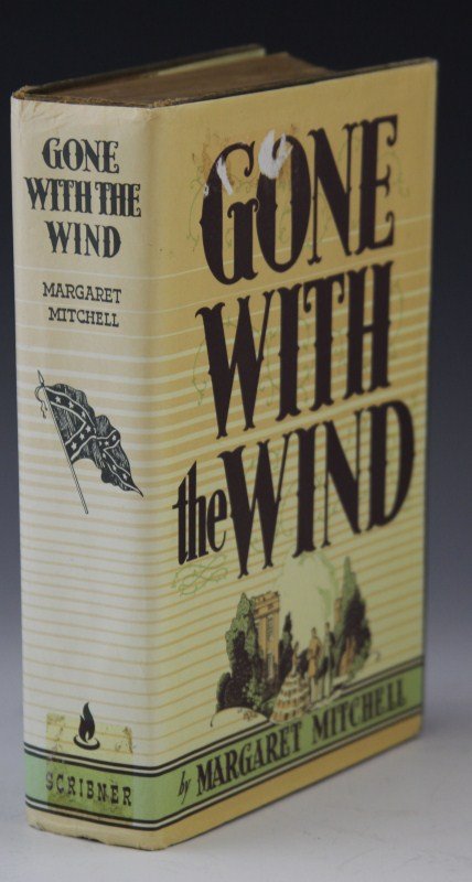 MARGARET MITCHELL GONE WITH THE WIND 1937 EDITION: MARGARET MITCHELL GONE WITH THE WIND 1937 EDITION "Gone With the Wind" by Margaret Mitchell, grey cloth bound hardcover with jacket. First Edition/ 27th printing, January 1937, New York Macmillan Comp