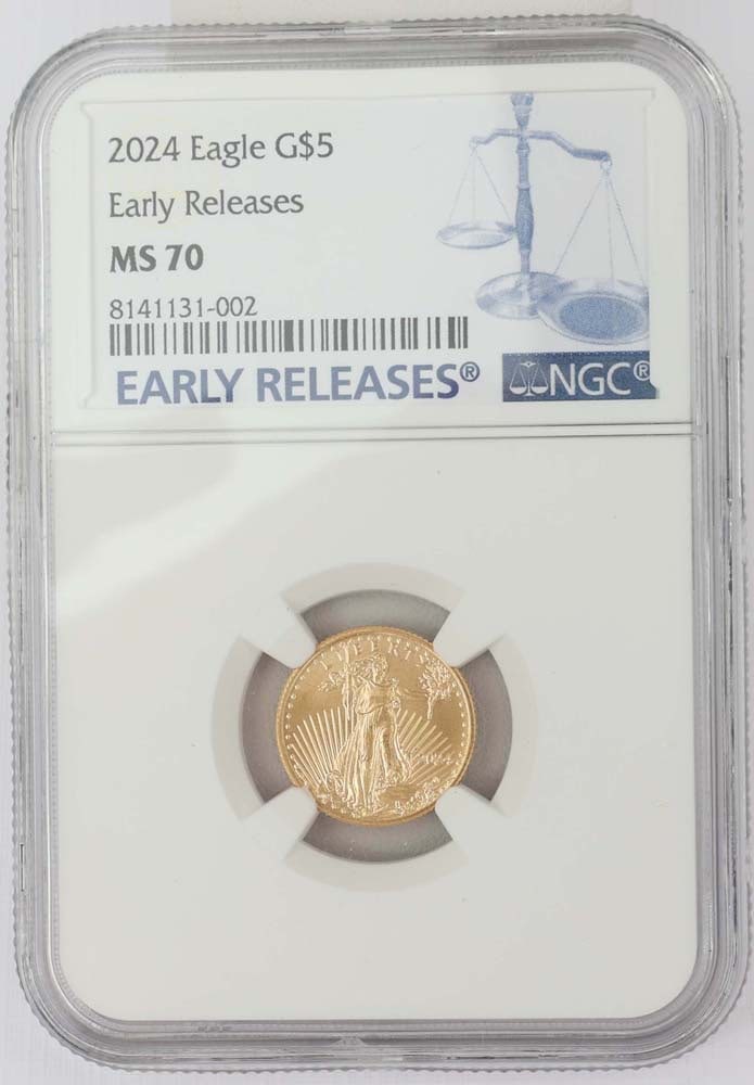 UNITED STATES 1/10th OUNCE GOLD EAGLE COIN MS 70