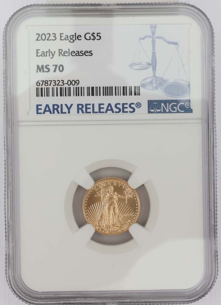 UNITED STATES 1/10th OUNCE GOLD EAGLE COIN MS 70