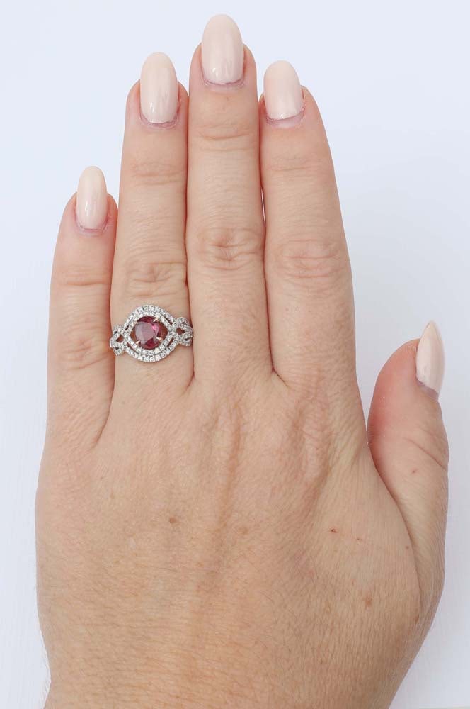 18K ROSE GOLD RUBY & DIAMOND RING - 5