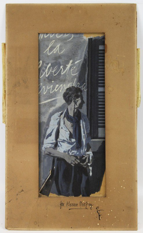 ROBERT FAWCETT SATURDAY EVENING POST ILLUSTRATION: ROBERT FAWCETT SATURDAY EVENING POST ILLUSTRATION An original illustration for the Saturday Evening Post by Robert Fawcett. Signed upper right corner "RF." With matting, matt is endorsed "for Horace G