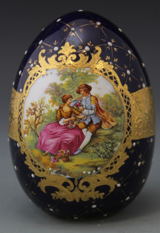 Download LARGE LIMOGES PORCELAIN EGG : Lot 47213