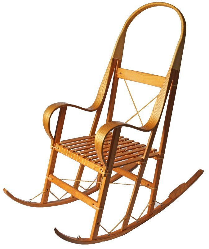 MUSH ROCKER LAUGHING HUSKY ENT FAIRBANKS AK: MUSH ROCKER LAUGHING HUSKY ENT FAIRBANKS AK The "Mush Rocker" by Laughing Husky Enterprises, a maker of sleds and furniture in Fairbanks, Alaska. Chair is stamped "Crafted with Care Laughing Husky Ent