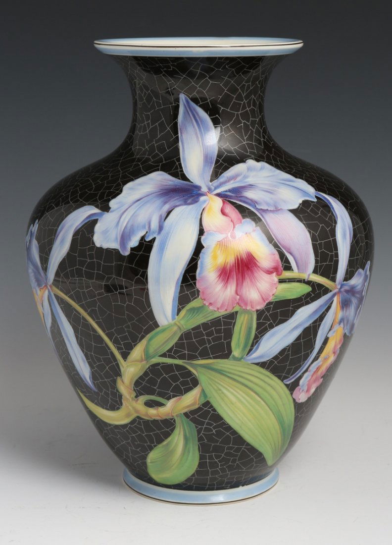 ROSENTHAL CATTLEYA PORCELAIN CRACKLE VASE GERMANY