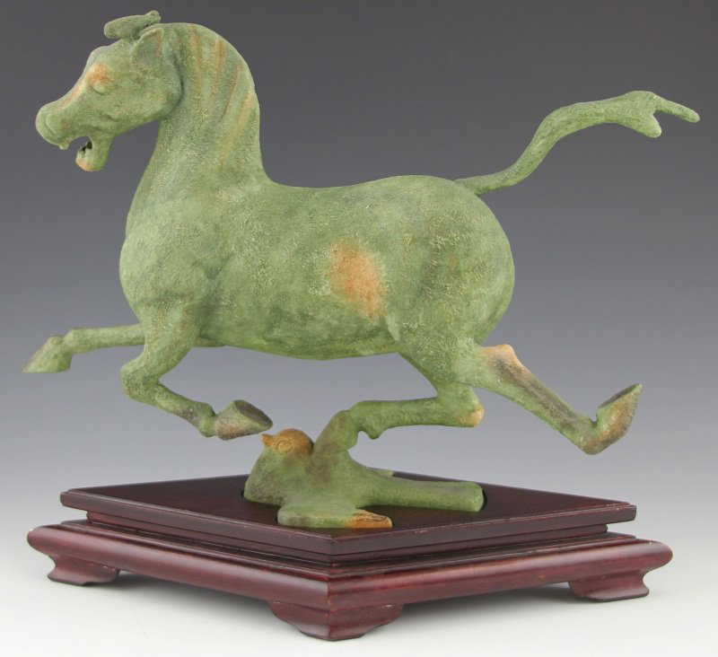 BOEHM PORCELAIN GALLOPING HORSE ON FLYING SWALLOW