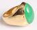 MEN'S 18K YELLOW GOLD APPLE GREEN JADE RING - 2