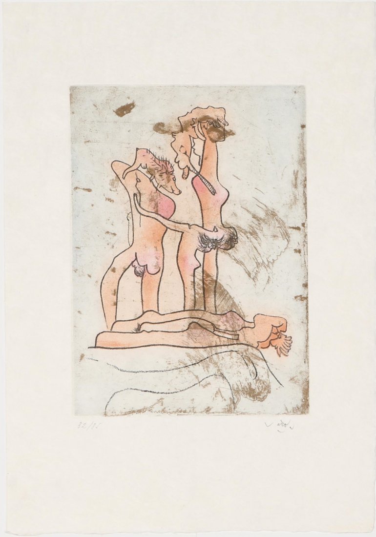 ROBERTO MATTA EMBOSSED LITHOGRAPH SIGNED: ROBERTO MATTA EMBOSSED LITHOGRAPH SIGNED Roberto Matta, (Chilean, 1911-2002), embossed lithograph, signed bottom right, numbered 32 of 85. Not framed. Image size: 7 x 9.25". Size: 11.25 x 15"