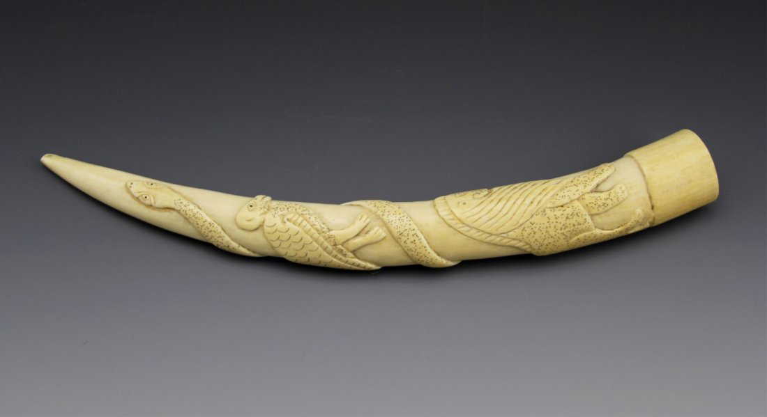 antique carved african ivory tusk zoomorphic antique carved african ivory tusk zoomorphic